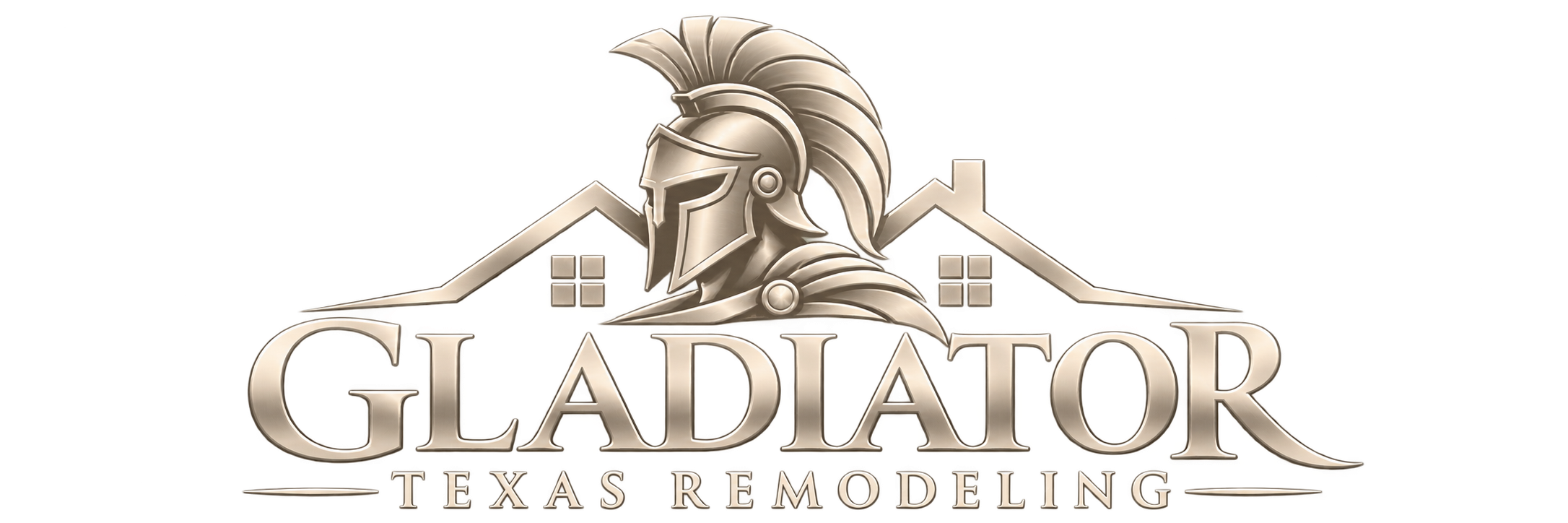 Gladiator Texas Remodeling metallic gladiator emblem